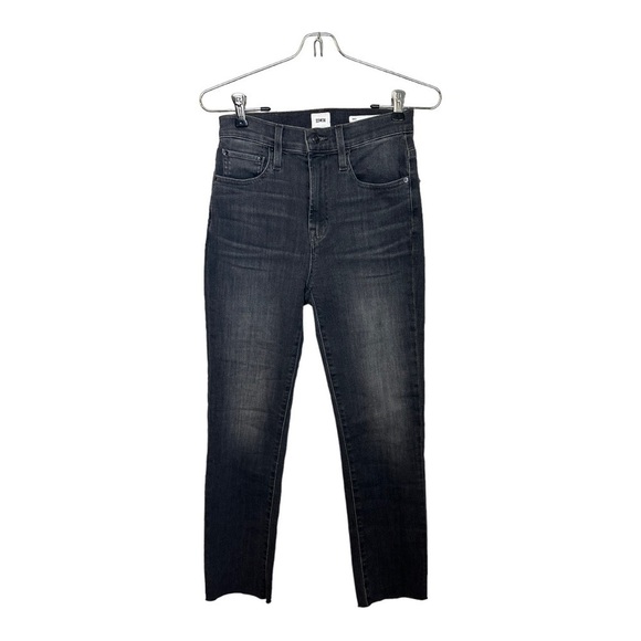 Edwin Bree High Waist Raw Hem Straight Leg Jeans 25 - Picture 3 of 9